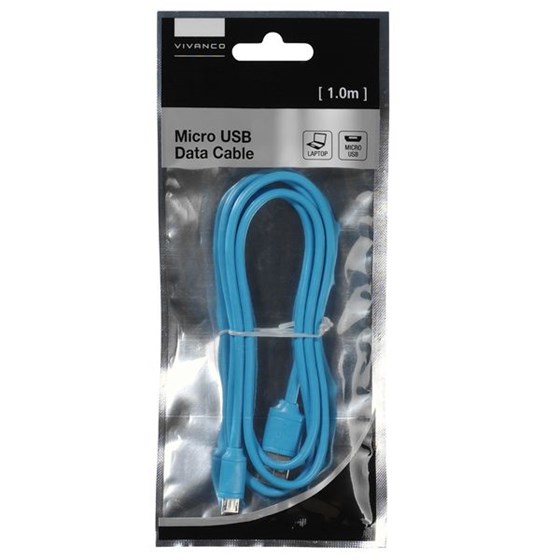 Kabel VIVANCO 35817, Micro-USB, 1m, plavi