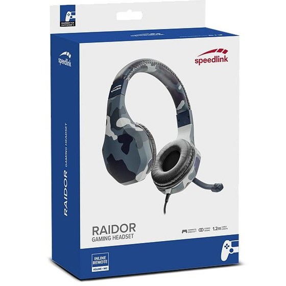 Slušalice SPEEDLINK Raidor, mikrofon, PS4/PS5, plave