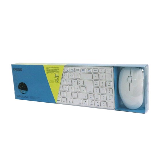 Set RAPOO 9300M Bluetooth / Wireless Multi-Mode tipkovnica + miš, HR layout, bijela