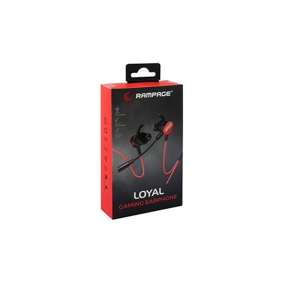 Slušalice RAMPAGE RM-K35 Loyal, mikrofon, 3.5mm, gaming, crvene