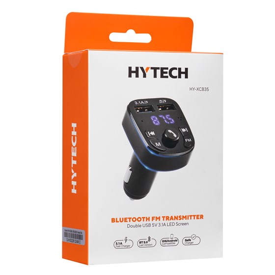 FM transmiter HYTECH HY-XCB35, 3.1A, LED Ekran, 2xUSB