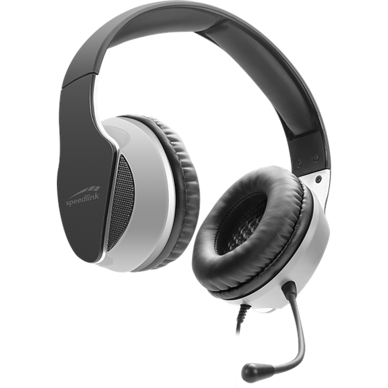 Slušalice SPEEDLINK Hadow, mikrofon, PC/PS4/PS5/XBOX Series X/S/Switch, crno-bijele
