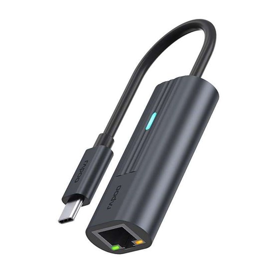 Adapter RAPOO UCA-1006, USB Type-C na Gigabit LAN, crni