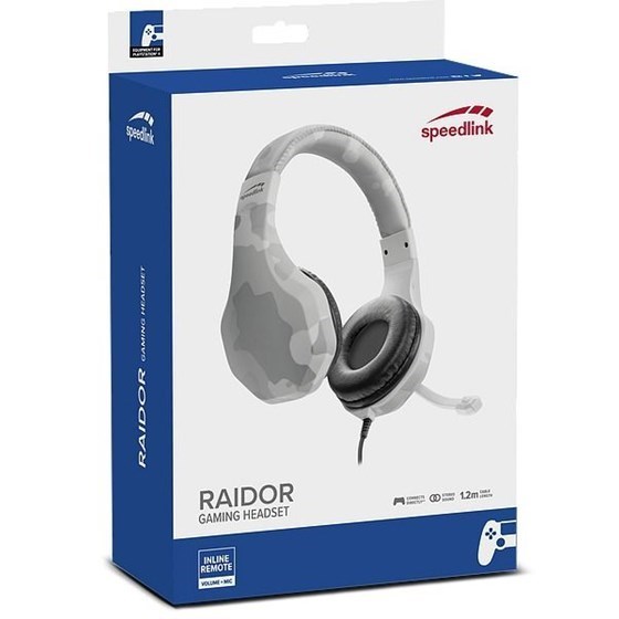 IZLOŽBENI PRIMJERAK - Slušalice SPEEDLINK Raidor, mikrofon, PS4/PS5, bijele