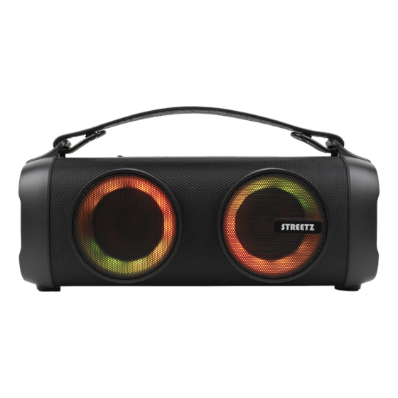 Zvučnik STREETZ BT Boombox 2x 4 W, otporan na kišu, AUX, USB , LED, crni