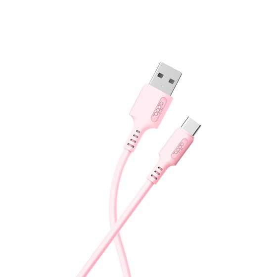 Kabel Adda Collins USB-200-LP, Fusion Charge+Data, USB-A na Type-C, 15W, Premium TPE, 1.2m, baby roza