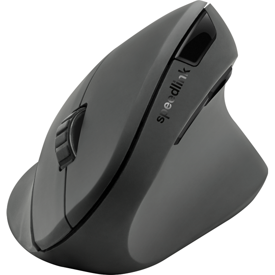 Miš SPEEDLINK Piavo, Vertikalni ergonomski, 1600 dpi, bežični, gumirani, crni