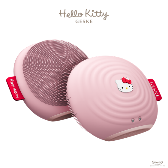 Sonic Facial Brush GESKE| 4 in 1 , Hello Kitty pink