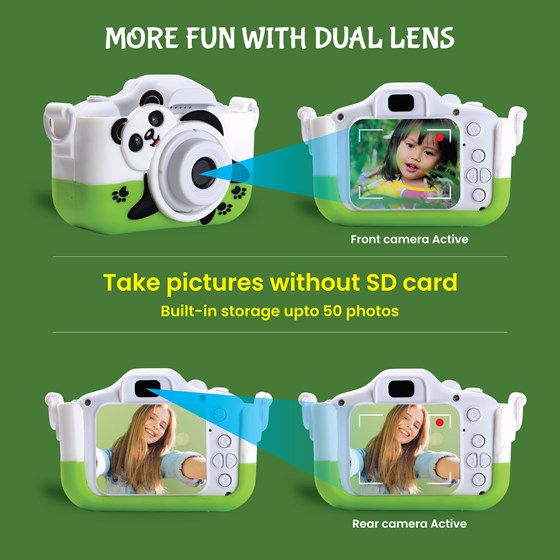 Multifunkcionalni dječji fotoaparat KAZOO X2HD, zeleni
