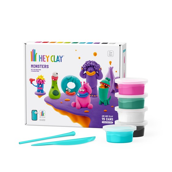 Glina KAZOO HEY CLAY Monsters 15018, 15 kutijica