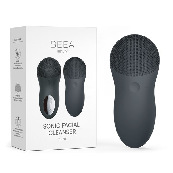 Čistač za lice sonic BEEA beauty, silikonski, crni