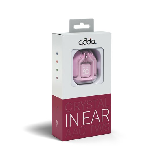 Slušalice ADDA TWS-003-PK, Crystal TWS, inear, AAC, bluetooth 5.1, roze