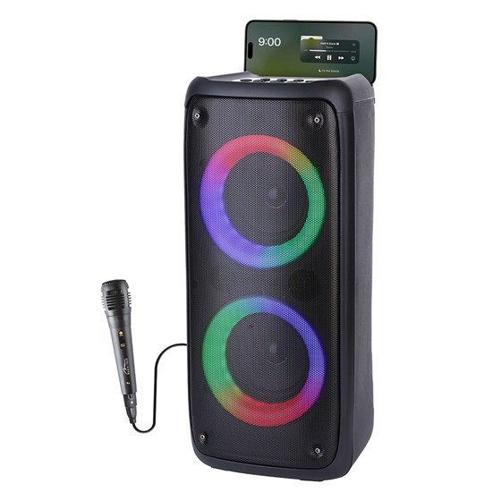Bluetooth zvučnik, karaoke Media-Tech FUNBOX MT3181, TWS, MP3, USB, microSD, RGB, crni