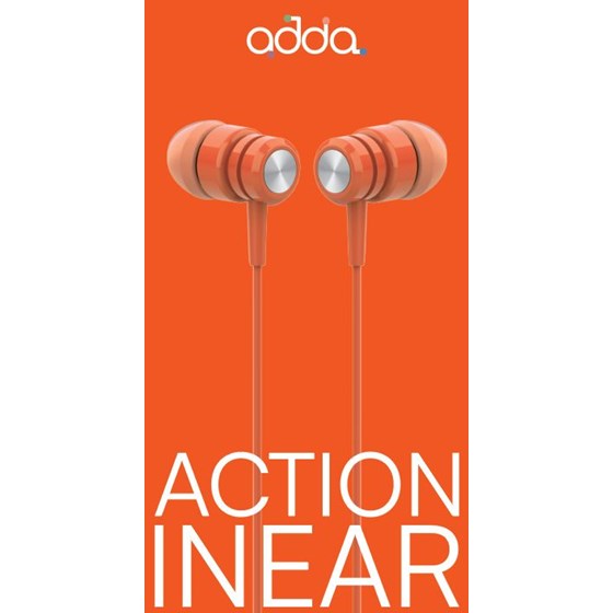 Slušalice Adda Collins Action Q25-RO, In-Ear, 3.5mm, Radient narančaste