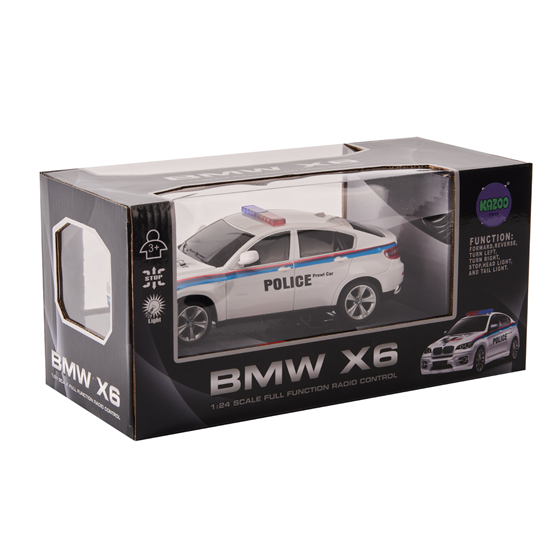 Auto na daljinsko upravljanje KAZOO 866-2404P, BMW X6, policijski, 1:24, više boja