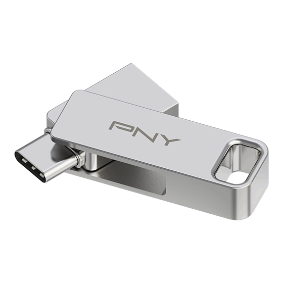 USB stick PNY DUO LINK Type C, 128GB, USB3.2, srebrni