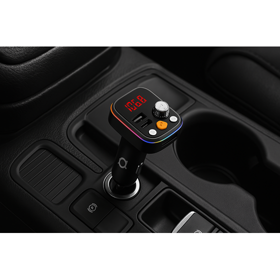 FM Transmitter Adda Collins FM-001-RGB, Ambient Tune, Bluetooth 5.0, 2xUSB-A, crni 