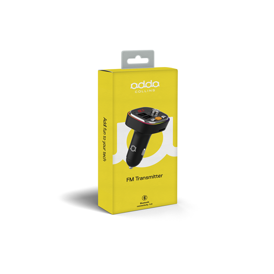 FM Transmitter Adda Collins FM-001-RGB, Ambient Tune, Bluetooth 5.0, 2xUSB-A, crni 