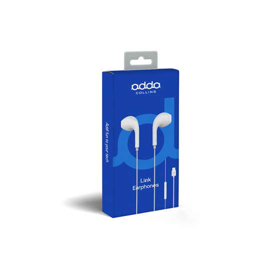 Slušalice Adda Collins ERP-001-WH, Link, žičane, In Ear, Type-C, bijele