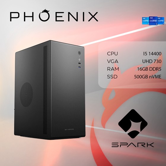 Računalo Phoenix SPARK X-100 Intel i5 14400/16GB DDR5/NVME SSD 500GB/500W