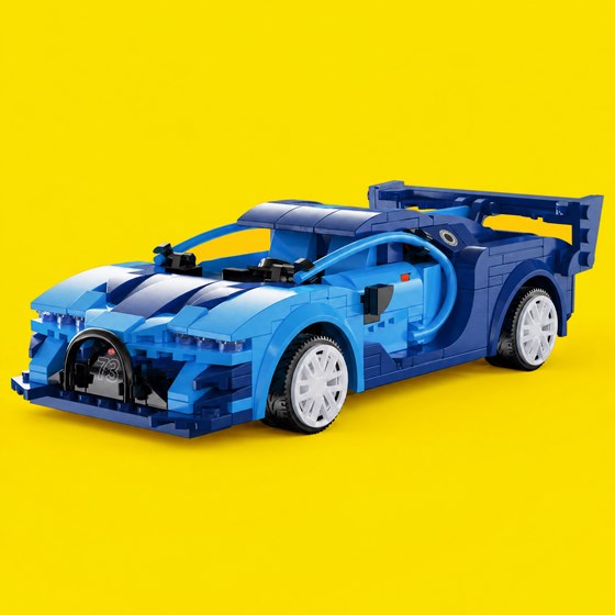 Auto R/C za sastavljanje LILBIG C51073W, plavi, 325 dijelova