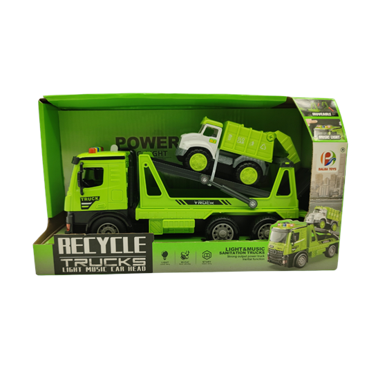 Kamion smetlarski sa svjetlosnim i zvučnim efektima KAZOO BJ586A, zeleni