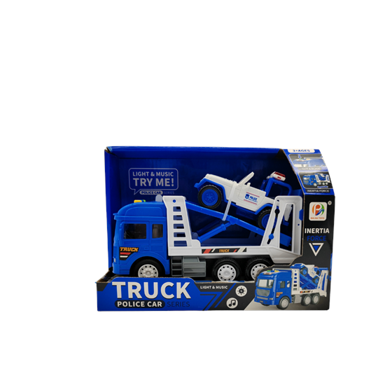 Kamion policijski sa svjetlosnim i zvučnim efektima KAZOO BJ591A, plavi