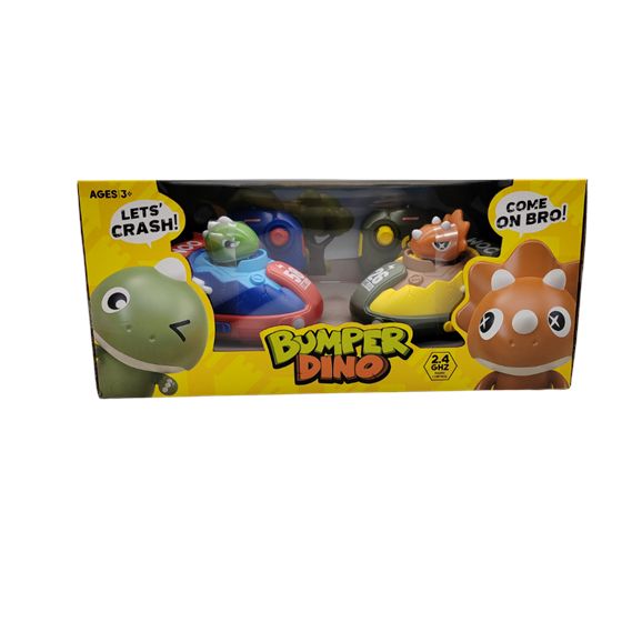 Bumper dinosauri 2 autića za sudaranje na daljinsko upravljanje KAZOO DC302A, glazba i svjetlo