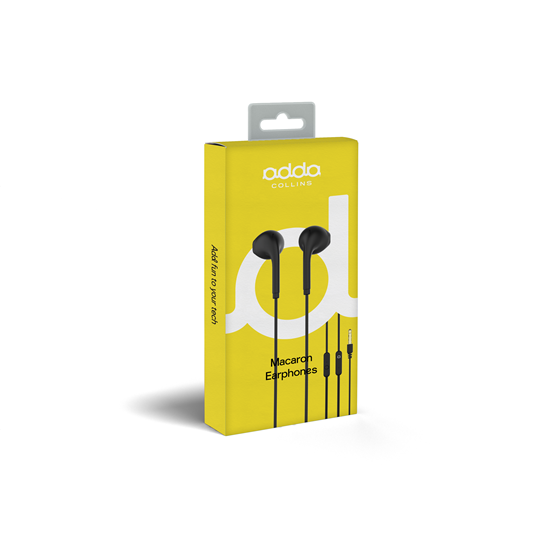 Slušalice Adda Collins Macaron MC1, 3.5mm, s mikrofonom, crne