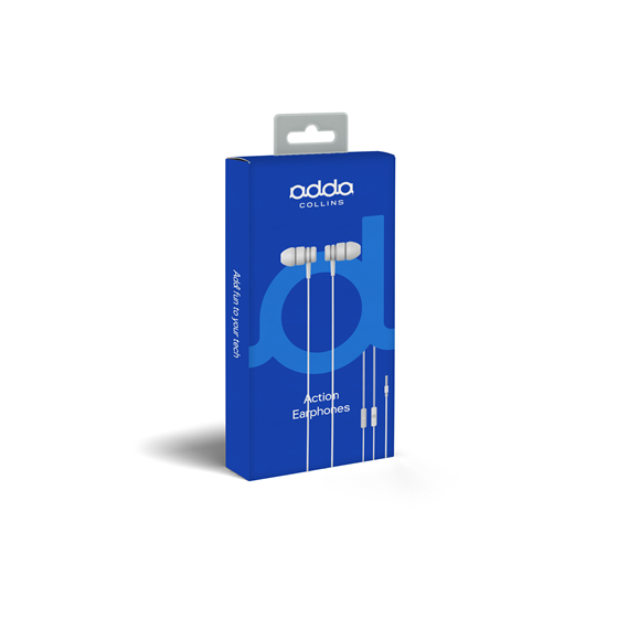 Slušalice Adda Collins Action Q25-W, In-Ear, 3.5mm, bijele