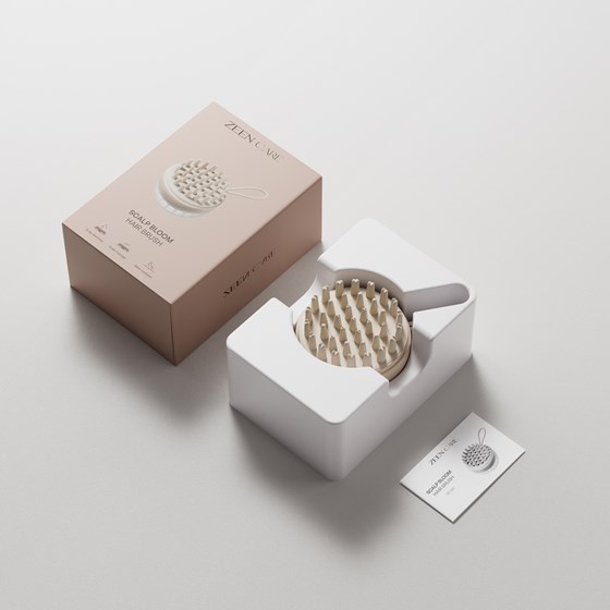 Četka za šamponiranje vlasišta dvostrana ZEEN Care Scalp Bloom, silikon