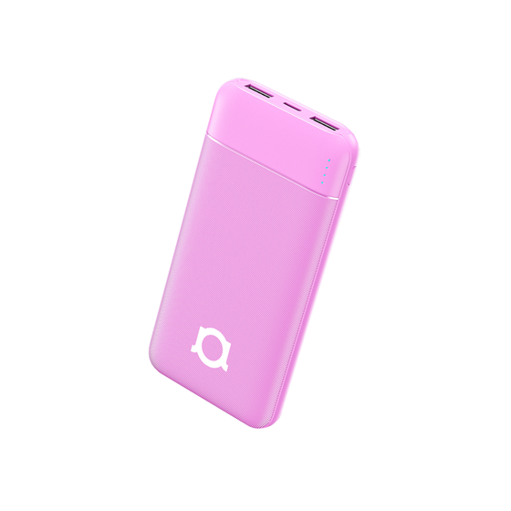 Powerbank Adda Collins PB-001-LP, Fusion powerbank, 10000mAh, Micro USB i Type-C ulazi, 2xUSB-A izlazi, 12W, roza