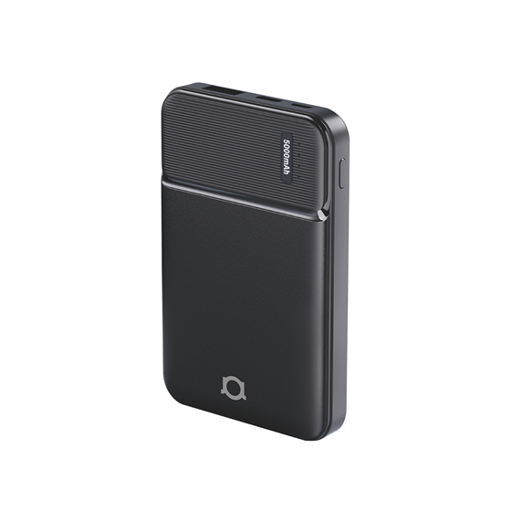 Powerbank Adda Collins PB-004-BK, 5000mAh, Micro i Type C ulazi, USB-A izlaz, 2A, crna