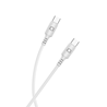 Kabel Adda Collins USB-208-WH, Type-C na Type-C, PD 60W, Premium TPE, 2.5m, bijeli