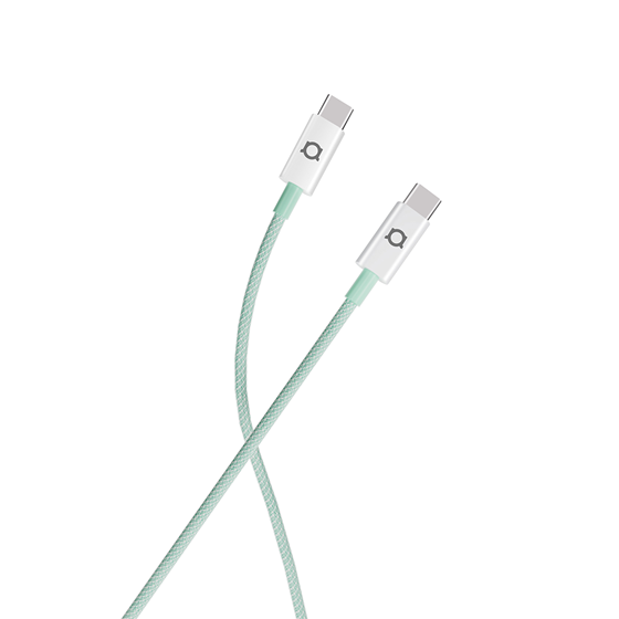 Kabel Adda Collins USB-210-LG, Type-C na Type-C, 60W, pleteni, 1m, svijetlo zelena