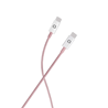 Kabel Adda Collins USB-210-LP, Type-C na Type-C, 60W, pleteni, 1m, svijetlo rozi