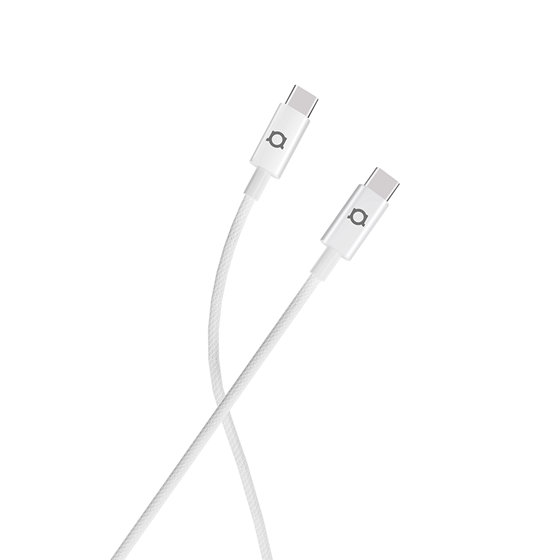 Kabel Adda Collins USB-210-WH, Type-C na Type-C, 60W, pleteni, 1m, bijeli