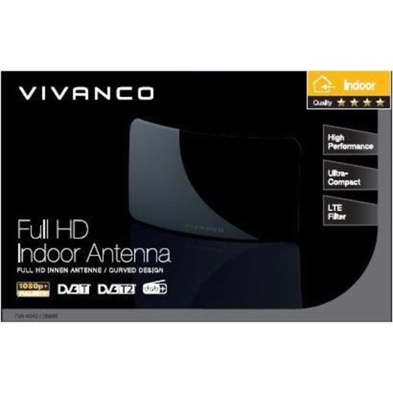 Antena VIVANCO VVTVANTMCIRCLE (38886), Full HD, unutarnja, zaobljen dizajn, LTE Filter