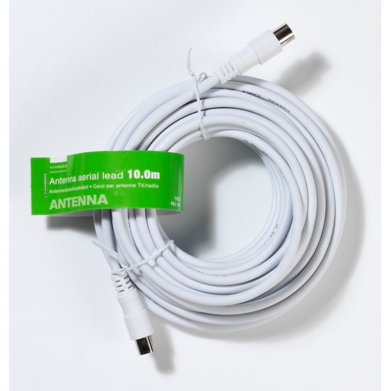 Kabel VIVANCO VVANX100MFW (19322), antenski coax na coax, 10m, bijeli