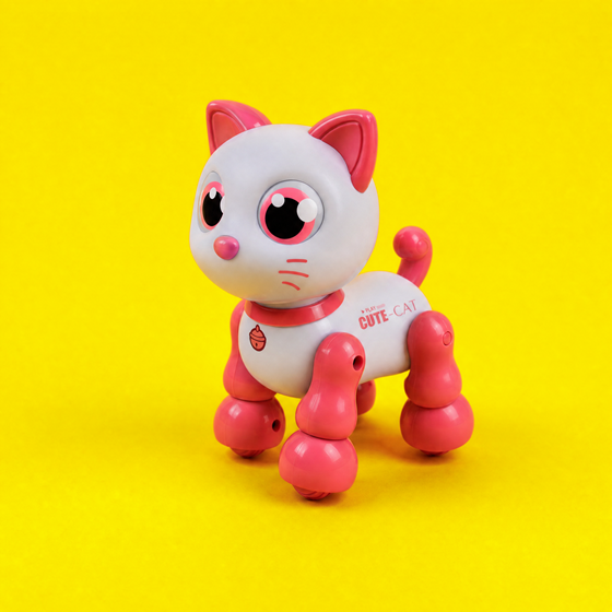 Robot interaktivni Mačka LILBIG RB-2611, bijelo-roza