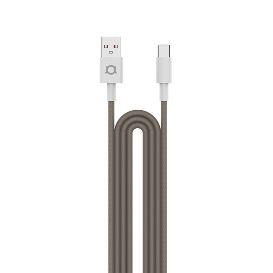 Kabel Adda Collins USB-211-BG, USB-A na Type-C, 15W, pleteni, 1m, bež