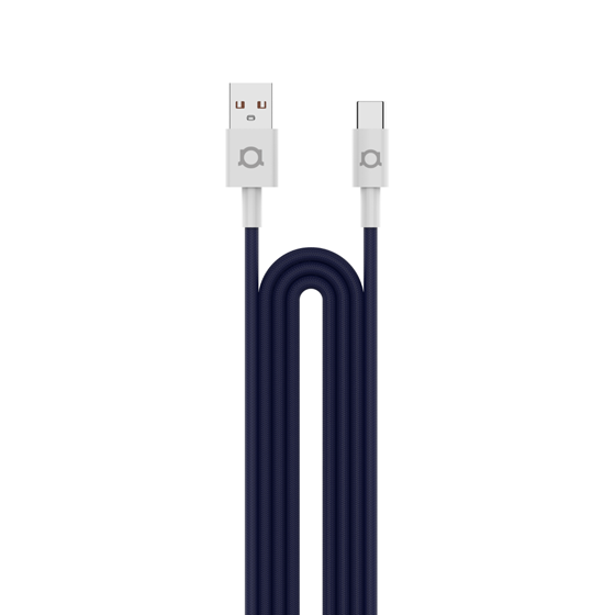 Kabel Adda Collins USB-211-NB, USB-A na Type-C, 15W, pleteni, 1m, tamno plava