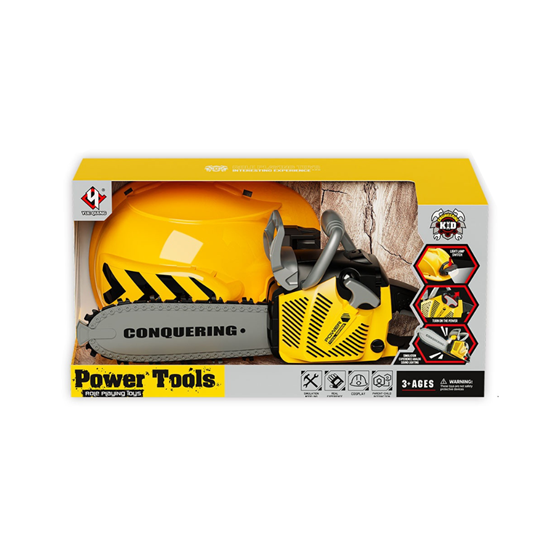Igračka motorna pila i kaciga sa svjetlosnim i zvučnim efektima KAZOO T006