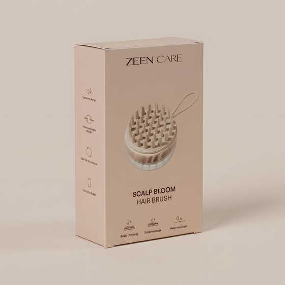 Četka za šamponiranje vlasišta dvostrana ZEEN Care Scalp Bloom, silikon