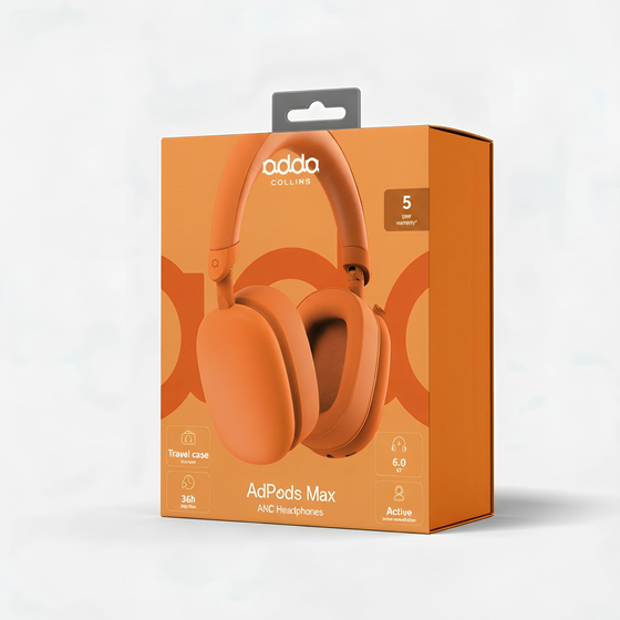 Slušalice Adda Collins HP-004-CO, AdPods Max, naglavne, ANC, Bluetooth 6.0, cosmic orange