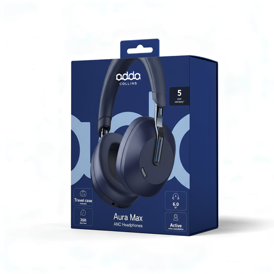Slušalice Adda Collins HP-005-MB, Aura Max, naglavne, ANC, Bluetooth 6.0, midnight blue