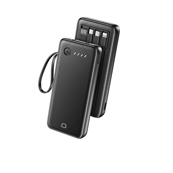 Powerbank Adda Collins PB-008-BK, 10000mAh, Micro USB i Type-C ulazi, USB-A  Type C Micro i 8pin izlazi, 2.1A, crna