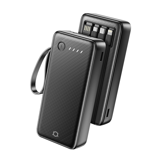 Powerbank Adda Collins PB-009-BK, 20000mAh, Micro USB i Type-C ulazi, USB-A  Type C Micro i 8pin izlazi, 2.1A, crna