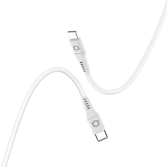 Kabel Adda Collins USB-208-WH, Type-C na Type-C, PD 60W, Premium TPE, 2.5m, bijeli