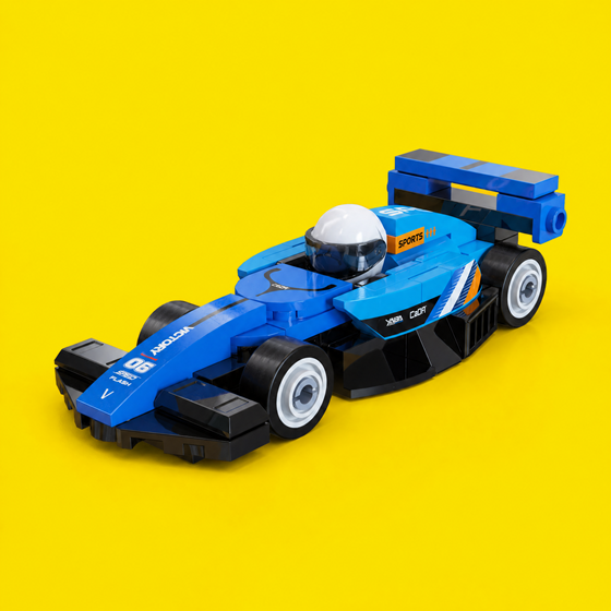 Auto za sastavljanje Paddock Racing Car LILBIG C55106W, plavi, 70 dijelova